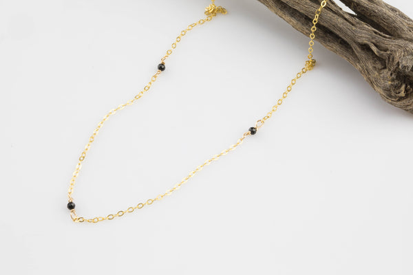 Gemstone Satellite Gold Filled Necklace- Minimalist Jewelry- Perfect Gift -Wholesale-SCJ