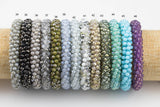 Beautiful Crystal Bracelets! Hand Weaved - Beautiful Colors!