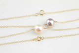Gold Filled Pearl Necklace- Minimalist Jewelry- Perfect Gift -Wholesale-SCJ- Made to last! Will not Tarnish!