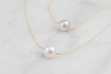 Gold Filled Pearl Necklace- Minimalist Jewelry- Perfect Gift -Wholesale-SCJ- Made to last! Will not Tarnish!