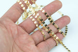 PVD Ion Plated 4mm Sequin Disc Chain- Gold Filled Round Disc Circle Chain Coin Chain, Chain by Yard, Wholesale, BULK Low Price
