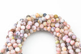 Natural AUSTRALIAN PINK OPAL Beads - Matte Round - 6mm 8mm 10mm or 12mm - Full 15.5" 15.5 inch strands Gemstone Beads