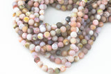 Natural AUSTRALIAN PINK OPAL Beads - Matte Round - 6mm 8mm 10mm or 12mm - Full 15.5" 15.5 inch strands Gemstone Beads