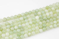 Hand Carved Jade Round Beads. A Quality -Full Strand 15.5 inch Strand 6mm, 8mm, 12mm, or 14mm Beads