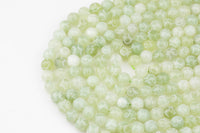 Hand Carved Jade Round Beads. A Quality -Full Strand 15.5 inch Strand 6mm, 8mm, 12mm, or 14mm Beads