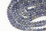 Natural Pale Iolite Beads Full Strands-15.5 inches- Nice Size Hole- Diamond Cutting, High Facets-Nice and Sparkly-Faceted Round