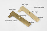 Brass Caliper Bead Measuring Tool Millimeter - High Quality - Soft Edge - Made in Germany