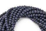 Natural Blue Sandstone Beads Matte Finished Grade AAA Beads. Full 15.5 Inch strand 4mm, 6mm, 8mm, 10mm, or 12mm Gemstone Beads