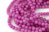 Violet Berry Smooth Round Beads 4mm 6mm 8mm 10mm 12mm - Single or Bulk - 15.5" AAA Quality