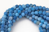 Blue Fire Agate, High Quality in Matte Round, 6mm, 8mm, 10mm, 12mm