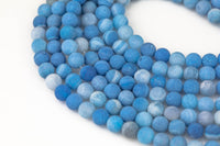 Blue Fire Agate, High Quality in Matte Round, 6mm, 8mm, 10mm, 12mm