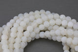 White Fire Agate, High Quality in Matte Round, 6mm, 8mm, 10mm, 12mm- AAA Quality