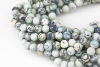 Natural Pale Turquoise , High Quality in Matt Matte Round- 6mm, 8mm, 10mm, 12mm- Full 15.5 Inch strand. AAA Quality Gemstone Beads