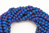 Matte Multi Blue Hematite Faceted Round 2mm, 3mm, 4mm, 6mm, 8mm