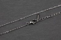 Stainless Steel Necklace HIGHEST QUALITY 14" to 16" Hypoallergenic Cross Oval Links 1.5mm - Highest Quality on Market!