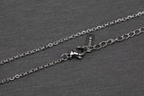 Stainless Steel Necklace HIGHEST QUALITY 14" to 16" Hypoallergenic Cross Oval Links 1.5mm - Highest Quality on Market!