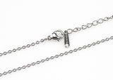 Stainless Steel Necklace HIGHEST QUALITY 14" to 16" Hypoallergenic Cross Oval Links 1.5mm - Highest Quality on Market!