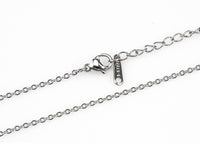 Stainless Steel Necklace HIGHEST QUALITY 14" to 16" Hypoallergenic Cross Oval Links 1.5mm - Highest Quality on Market!