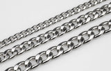Whole Spool Stainless Steel Cuban Curb Chain - Yard or Full Spool High Quality Polished Stainless Steel Hypoallergenic 4mm 5mm 6mm 8mm 10mm