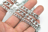 Whole Spool Stainless Steel Curb Chain - Yard or Full Spool - High Quality Polished Stainless Steel - Hypoallergenic 4mm 5mm 6mm 8mm