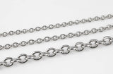 Whole Spool Stainless Steel Oval Cross Link Chain - Yard or Full Spool - High Quality Polished Stainless Steel - Hypoallergenic