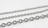 Whole Spool Stainless Steel Oval Cross Link Chain - Yard or Full Spool - High Quality Polished Stainless Steel - Hypoallergenic