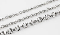 Whole Spool Stainless Steel Oval Cross Link Chain - Yard or Full Spool - High Quality Polished Stainless Steel - Hypoallergenic