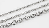 Whole Spool Stainless Steel Oval Cross Link Chain - Yard or Full Spool - High Quality Polished Stainless Steel - Hypoallergenic