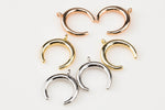 15mm Double Ended Crescent Shaped Gold- 4 pieces per order