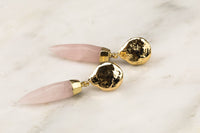 Earring stud Findings Coin Pearl Earrings Real Quality Gold Plating -With Loop on the back--Non Tarnish-2 Pairs (4 Pcs)