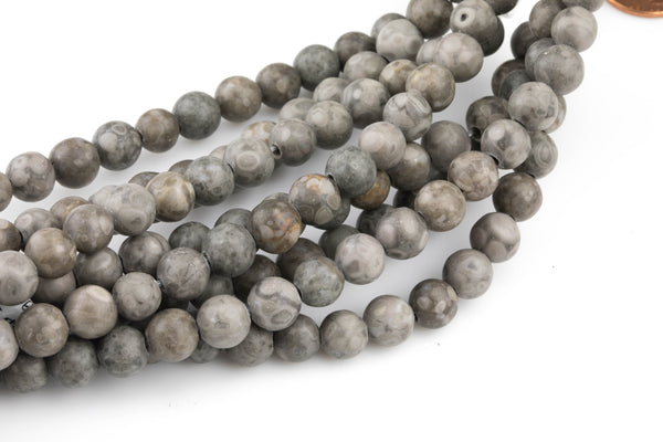 LARGE-HOLE beads!!! 8mm or 10mm Smooth-finished round. 2mm hole. 7-8" strands. Mai Jasper Big Hole Beads