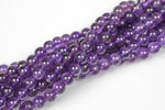 Natural AA- AMETHYST Gemstone Beads Round 8mm- Medium Light Color AAA Quality Smooth Gemstone Beads