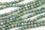 Natural Green Teal Spring Fire Agate, High Quality in Round, 6mm, 8mm, 10mm, 12mm- Full 16 inch strand Smooth Gemstone Beads