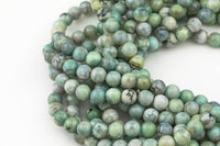 Natural Green Teal Spring Fire Agate, High Quality in Round, 6mm, 8mm, 10mm, 12mm- Full 16 inch strand Smooth Gemstone Beads