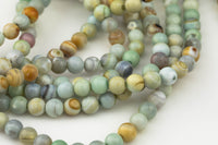 Green Pale Spring Fire Agate, High Quality in Smooth Round, 6mm, 8mm, 10mm, 12mm- Full 16 inch strand AAA Quality AAA Quality