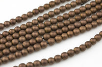 Matt Copper Metallic HEMATITE Beads. Round Smooth. 2mm, 4mm, 6mm, 8mm, or 12mm. Full Strand 16". AAA Quality AAA Quality