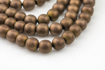 Matt Copper Metallic HEMATITE Beads. Round Smooth. 2mm, 4mm, 6mm, 8mm, or 12mm. Full Strand 16". AAA Quality AAA Quality