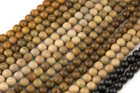 8mm Buddhist 108 Green Sandalwood Beads Prayer Wrist Meditation Mala on Strong Elastic- Can be Worn As a Necklace or Bracelet-35 inches Long
