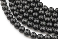 Natural High Quality Black Obsidian Beads , Round, 6mm, 8mm, 10mm, 12mm, 14mm, 16mm AAA Quality Smooth Gemstone Beads