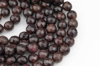 Natural Faceted Red Garnet Beads, Grade A High Quality in Faceted Round, 4mm, 6mm, 8mm, 10mm, 11mm, 12mm- Wholesale Bulk or Single Strand!