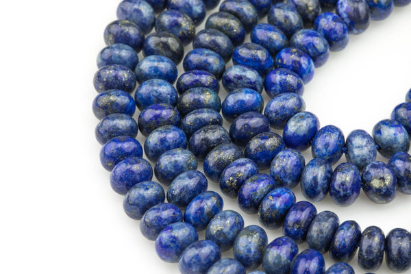 Natural LAPIS, High Quality in Roundel, 4mm, 6mm, 8mm, 10mm-Full Strand 15.5 inch Strand Gemstone Beads