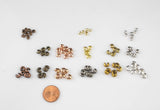 CRIMP COVERS Gold, silver, brass, antique brass, copper, rose gold, gunmetal 2mm, 2.5mm, 3mm, 4mm Crimp Covers, about 20 pcs per order
