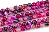 Fusia Banded Agate, High Quality in Faceted Round, 8-10mm