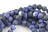 Natural Dark Blue Sodalite, High Quality in Matte Round- 6mm, 8mm, 10mm, 12mm- Full 15.5 Inch Strand AAA Quality AAA Quality Gemstone Beads