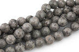 Natural Gray Mai Jasper High Quality in Faceted Round Gemstone Beads