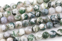 Natural White Tree Agate Beads AAA Grade Round - 4mm, 6mm, 10mm, 12mm AAA Quality Smooth Gemstone Beads