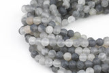 Natural Matte Cloudy Quartz Beads High Quality in Matte Round, 6mm, 8mm, 10mm, 12mm -Full Strand 15.5 inch Strand- Gemstone Beads