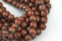 Natural Sesame Jasper, High Quality in Faceted Round, 4mm, 6mm, 8mm, 10mm, 12mm- Full Strand 15.5 Inches long Gemstone Beads