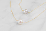 Gold Filled Pearl Necklace- Minimalist Jewelry- Perfect Gift -Wholesale-SCJ- Made to last! Will not Tarnish!