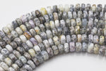 Natural Dendrite Opal Large Faceted Roundel Nuggets - Very Nice Hand Cut Beads - About 15mm - 16" Strand AAA Quality Gemstone Beads